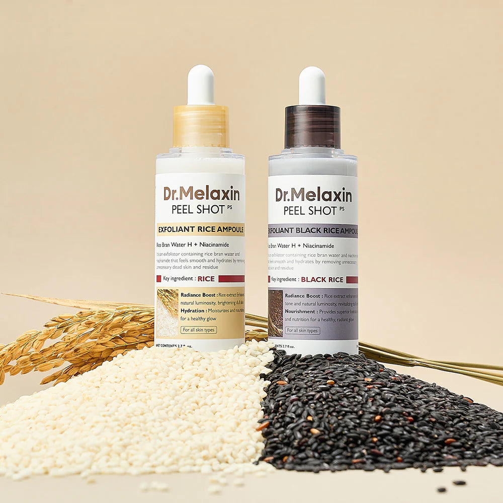 Dr.Melaxin Peel Shot - Glow Rice Peeling Ampoule, Soft Exfoliating Dead Skin Cells Remover