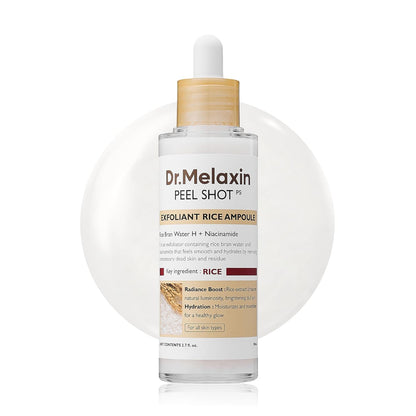 Dr.Melaxin Peel Shot - Glow Rice Peeling Ampoule, Soft Exfoliating Dead Skin Cells Remover